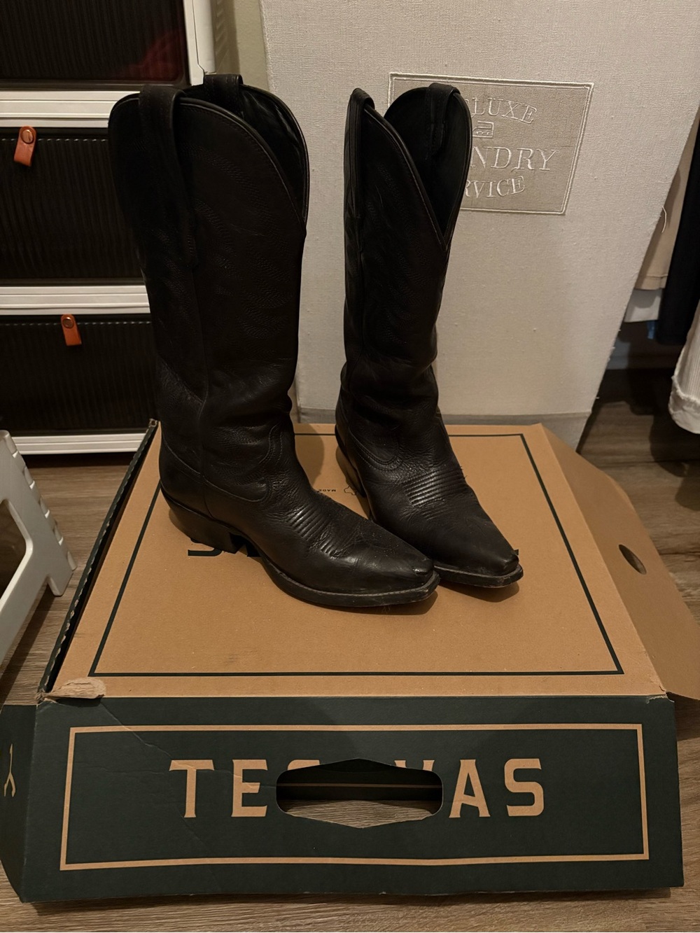 Tecovas Black Women's Western Heeled Boots